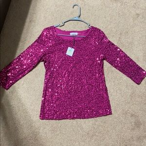 Sparkly Pink Calvin Klein Blouse
